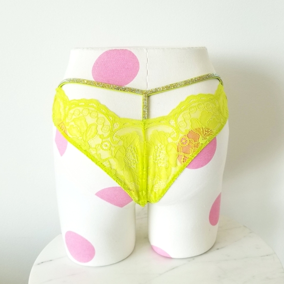 Victoria's Secret Very Sexy Shine Strap Neon Lace Brazilian Panty Rhines… - Picture 4 of 12